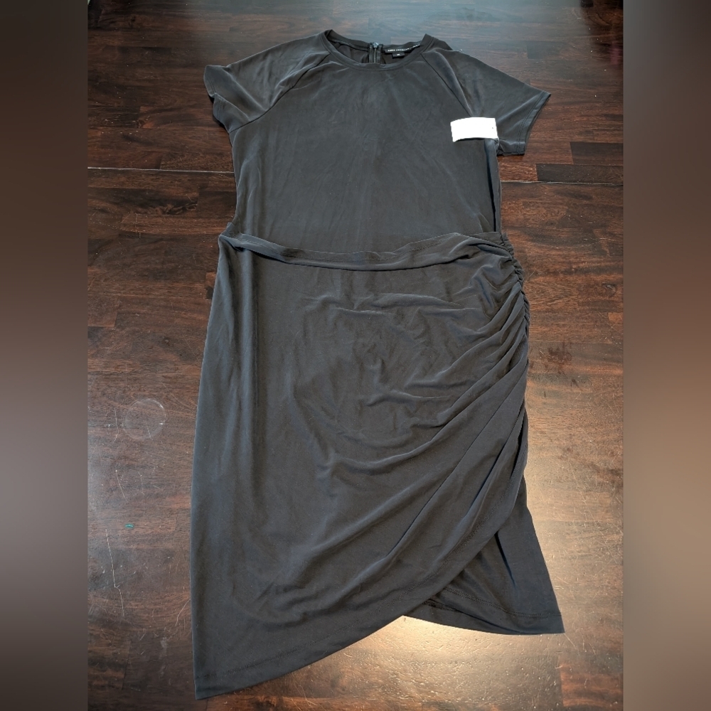 Good American Drapey Modal Black Mini Dress, Women's XL, NWT